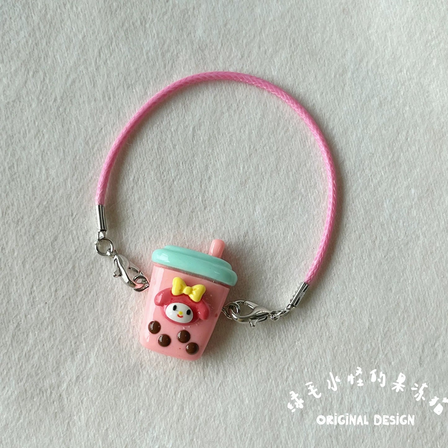 17cm Labubu Sitting Party Macaron Outfit Set with Bucket Hat & Overalls | Replacement Clothes for Plush/Vinyl Keychain Charms