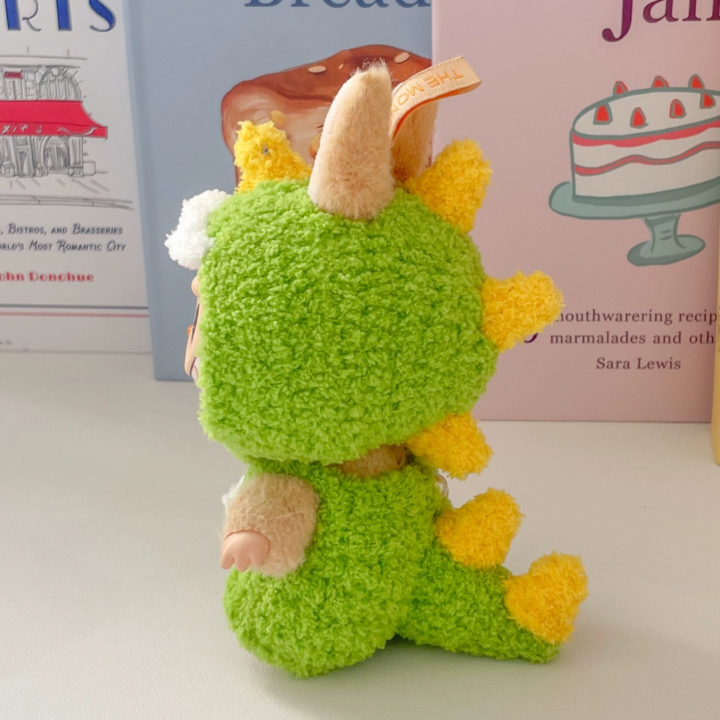 17cm Pop Mart Labubu Cute Knitted Plush Little Dinosaur Doll Outfit Set