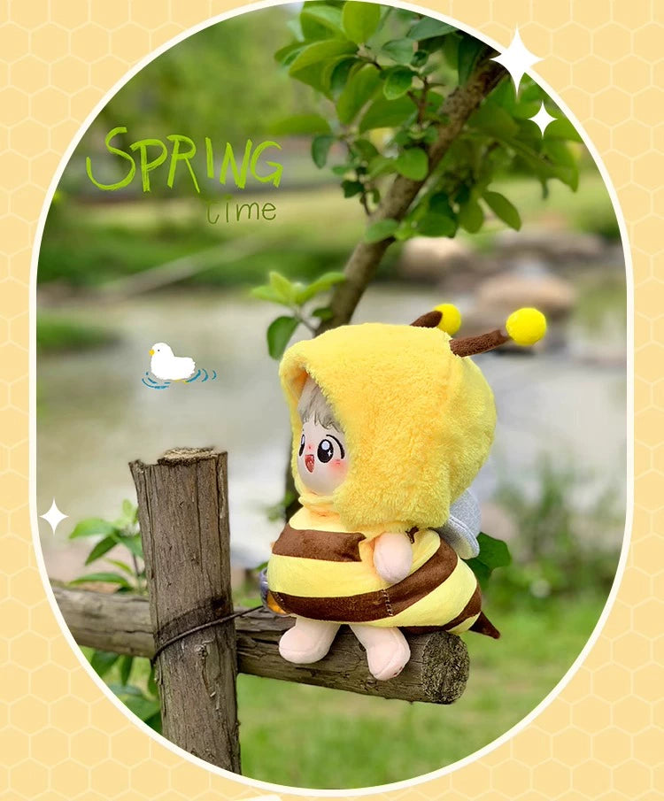 17cm Labubu Macaron Bee Outfit Set for Vinyl Figure 1st/2nd/3rd Gen Keychain Doll