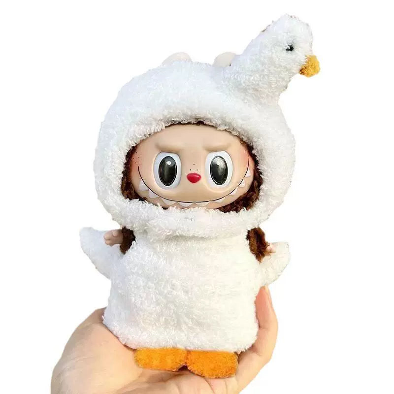 LABUBU 17CM Clothes Only | White Goose & Dinosaur Replacement Outfits | LABUBU Doll Accessories