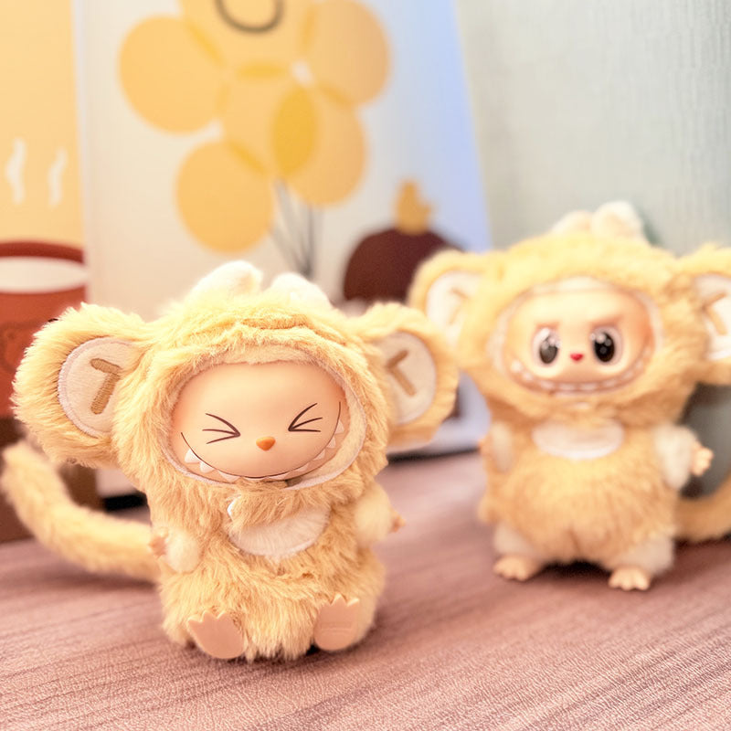 Cute Monkey Clothes for 9-Toothed Cartoon Series 17cm Dolls - Premium Collector's Adjustable Outfit Set, Fantasy Doll Clothing( (Not Include Doll)