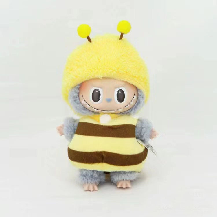 17cm Labubu Keychain Outfit - Cute Clothes Set for Blind Box Doll Change Fashion