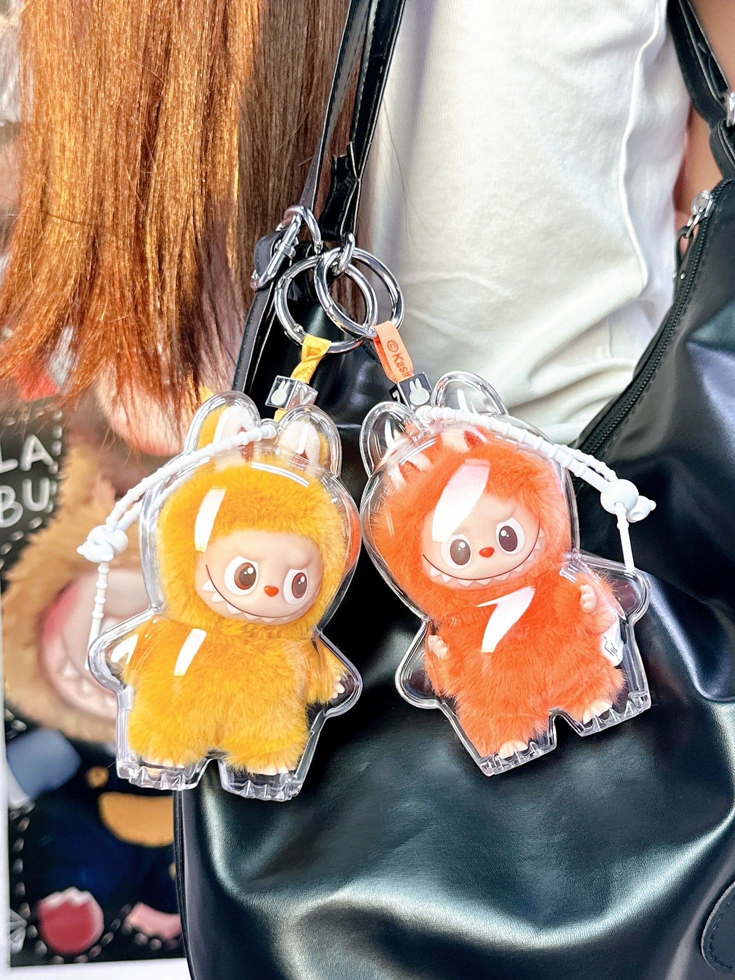 10.5cm Labubu 4th Gen Heart Code Collection Clear Acrylic Protective Case | Hard Shell Dust-Proof Collectible Carrier for Mini Keychain Charms