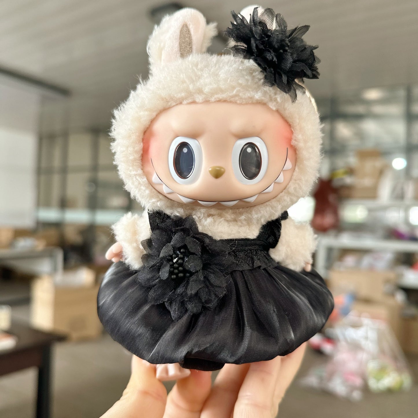 17cm Labubu Keychain Outfit - Cute Clothes Set for Blind Box Doll Change Fashion