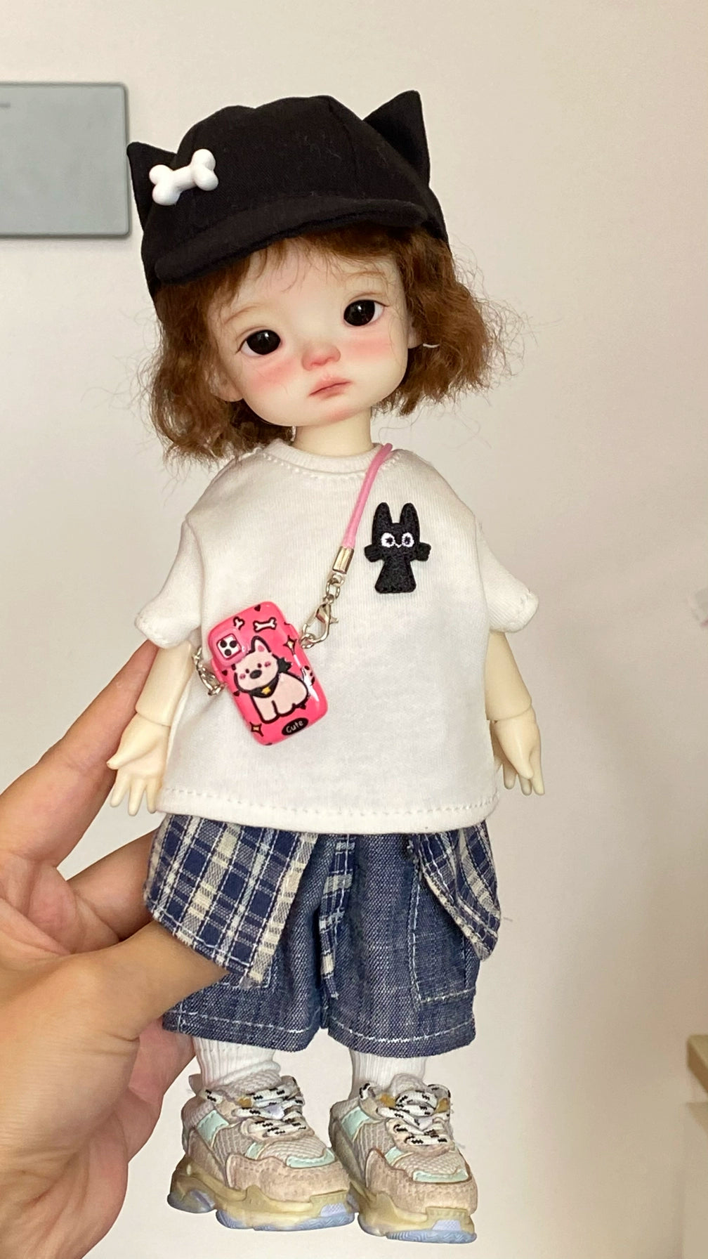 BJD Doll Blythe 1/6 Scale | Big Fish & Small 6 Mini Neck-Hanging Mobile Game Console | Photography Accessories