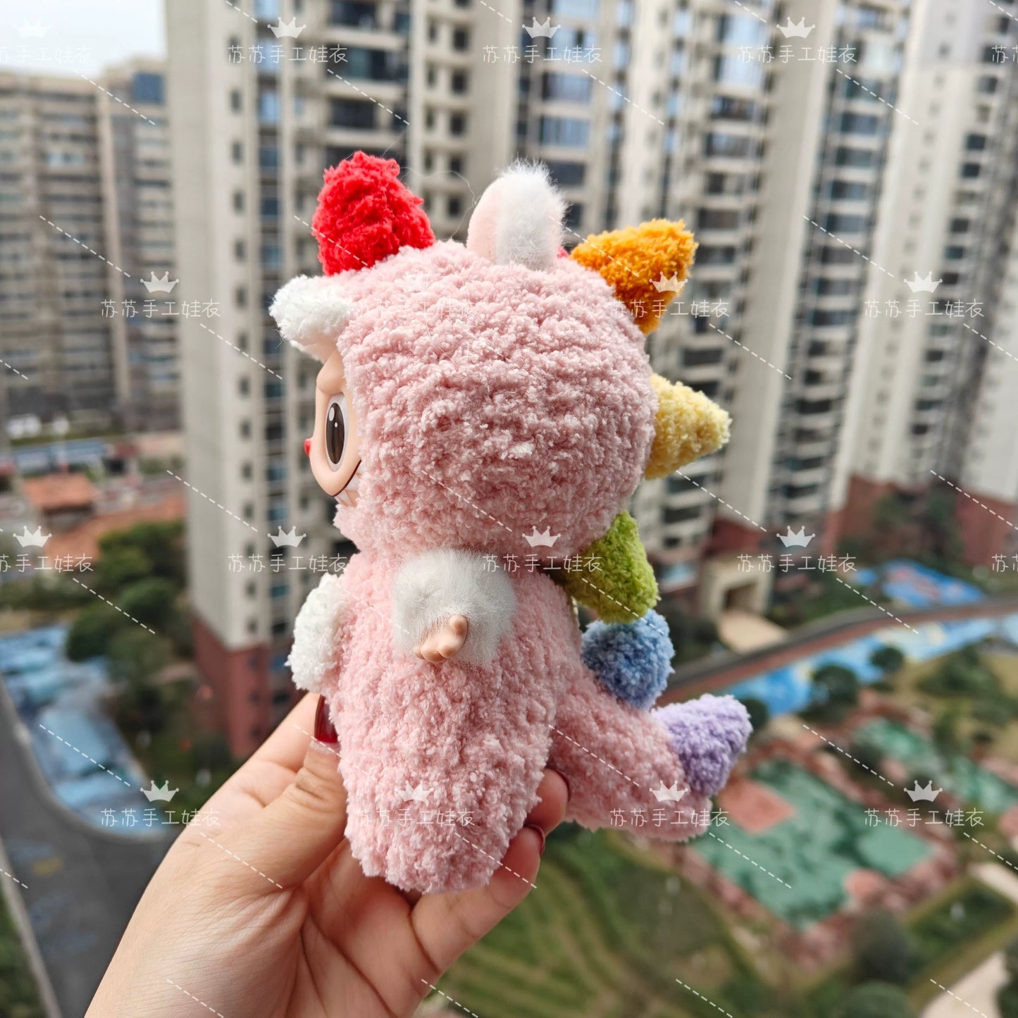 17cm Labubu Blind Box Figure | Vinyl & Plush Doll with Dinosaur Outfit