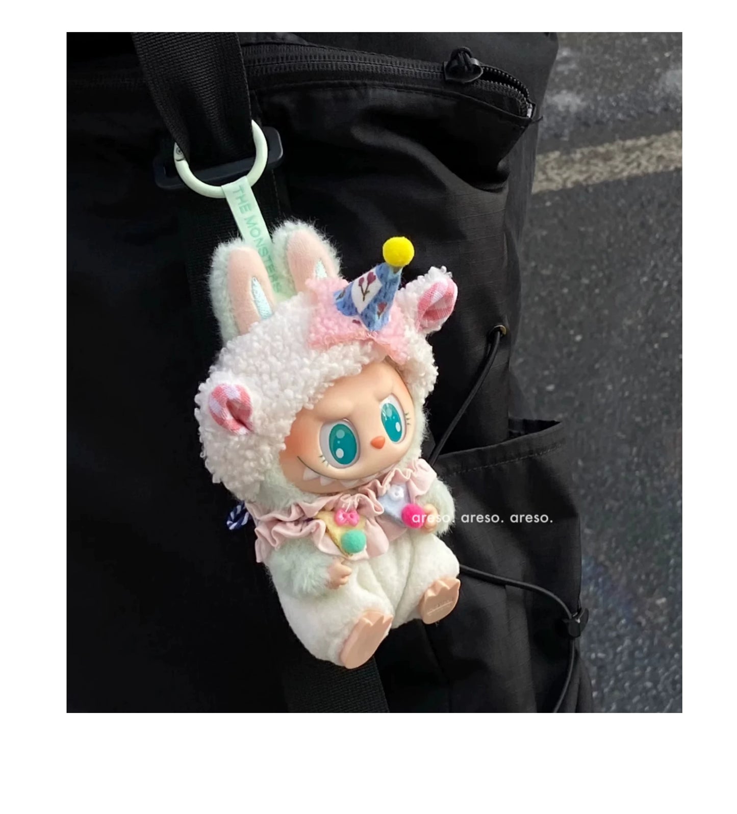 POP MART Labubu Doll Clothes - Birthday Sheep Outfit for Sit-Sit Party Gen 1/2/3 Vinyl Figures 17cm (No Doll Included) | Keychain-Compatible