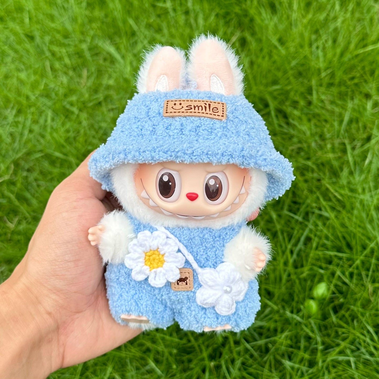 POP MART LABUBU FALL IN WILD CLOTHES SET - Handmade Knitting Fluffy Spring Wild Outfit Set