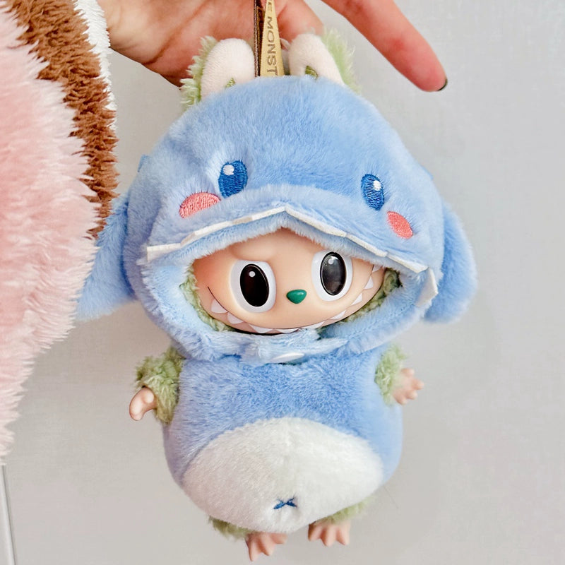 Dinosaur/Bee/Shark 3D Outfit for Labubu Plush Dolls - Cotton Doll Clothes