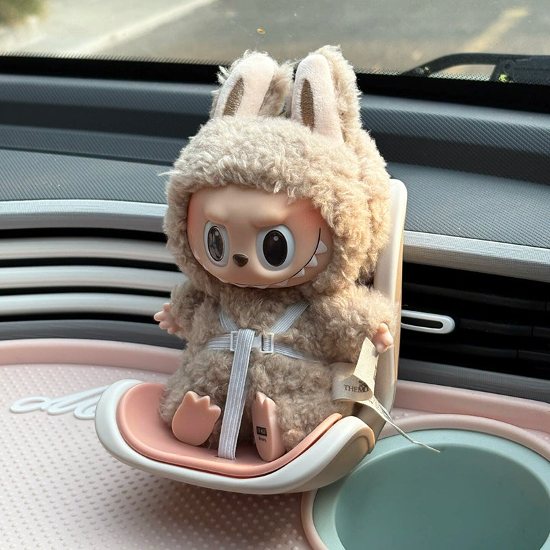POP MART Labubu Car Air Vent Clip - Secure Holder for 17cm Vinyl Figures | Dashboard/Seat Decoration (Not a Safety Seat)