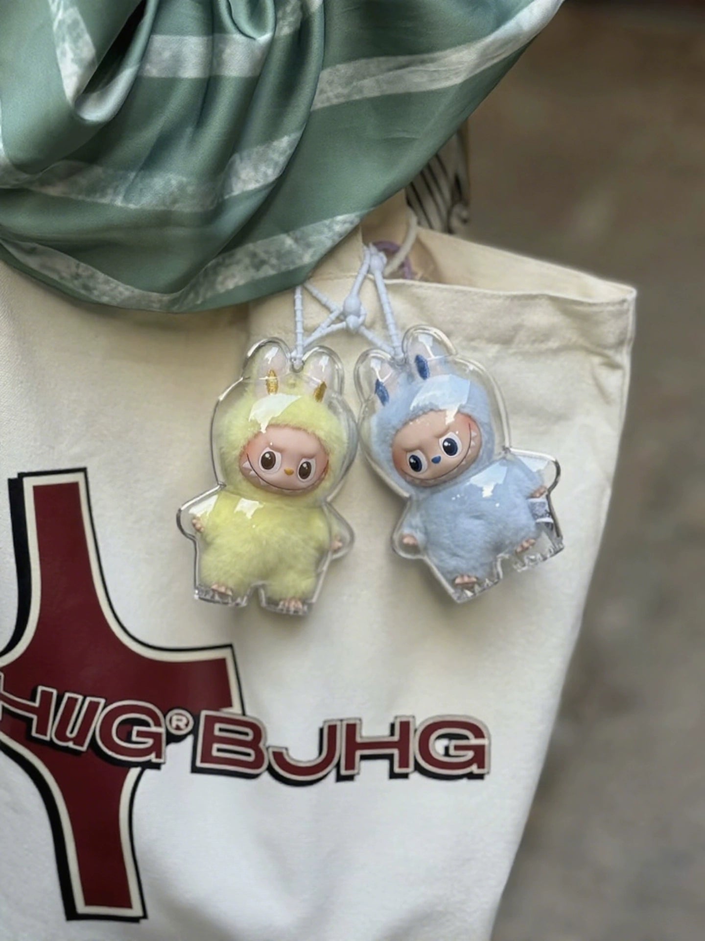 Labubu Series 4 Mini Case - High-Clarity Shell for Heart Code Plush & Vinyl Keychain