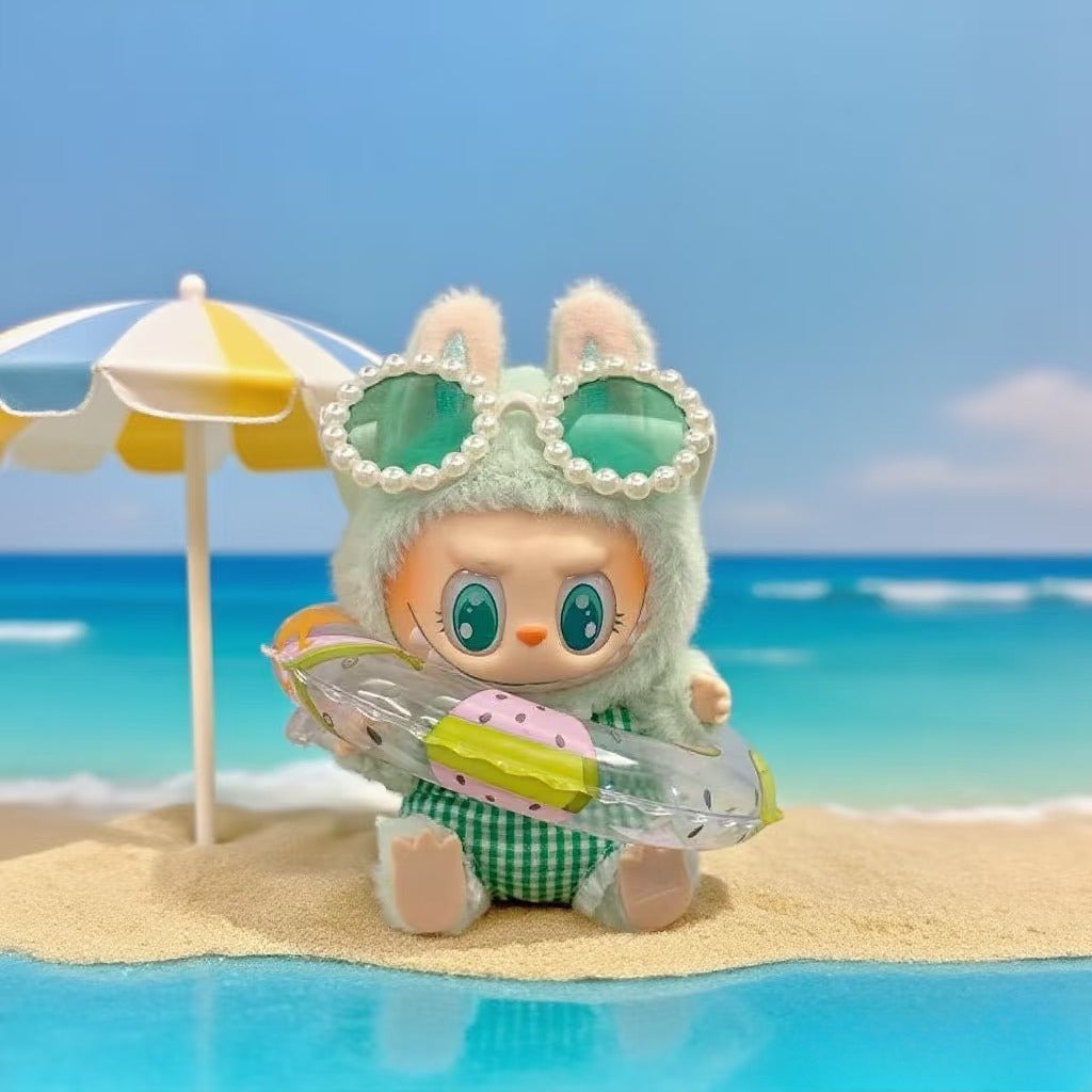 17cm Labubu Dopamine Swimsuit - Summer Outfit for Series 1/2/3 Vinyl Doll Clothes