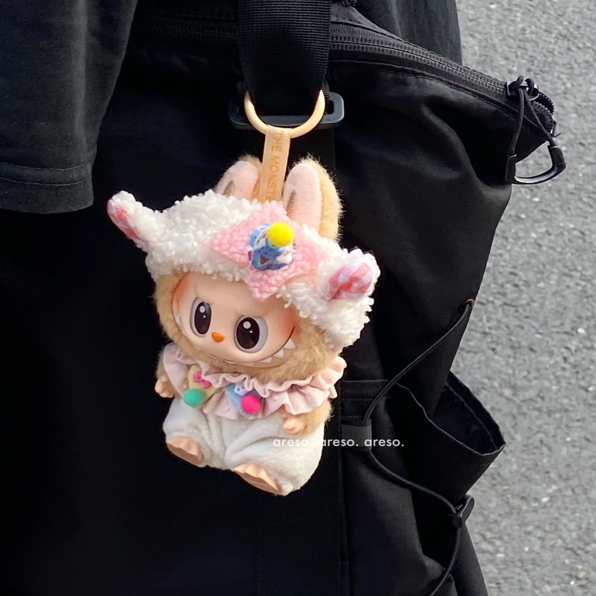 POP MART Labubu Doll Clothes - Birthday Sheep Outfit for Sit-Sit Party Gen 1/2/3 Vinyl Figures 17cm (No Doll Included) | Keychain-Compatible