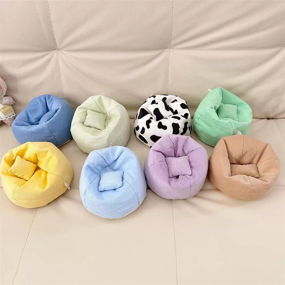 17cm Labubu Doll Mini Sofa - Car Bed & Display Decor for Vinyl Figures, Photo Prop