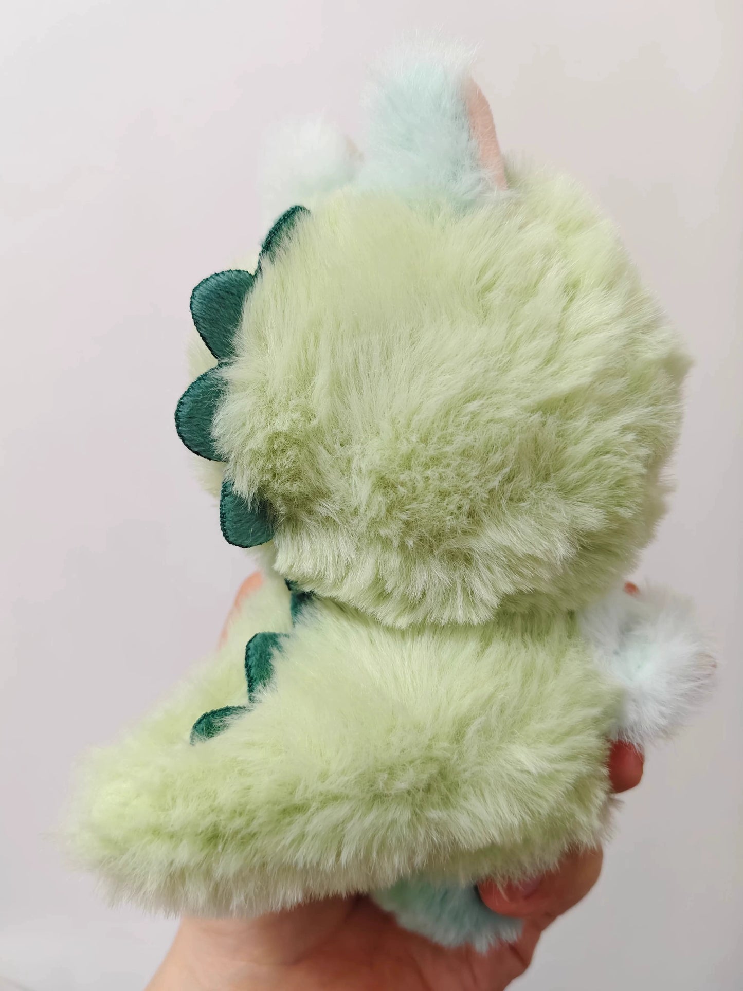 Labubu Green 3D Dinosaur Outfit - Plush Costume for Cotton Doll Change Clothes