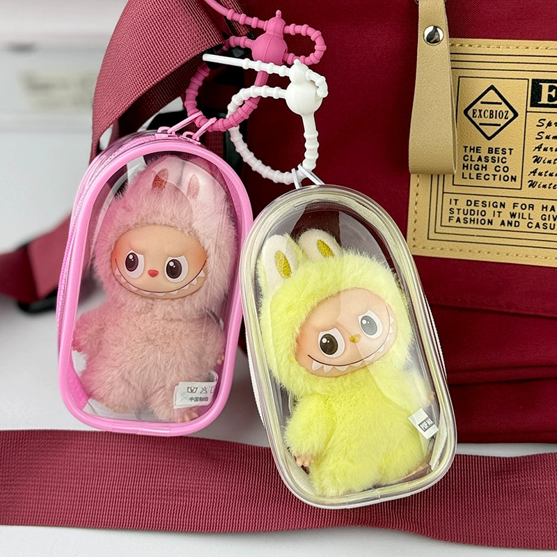 Labubu 4.0 Heart Code Thick Case - Enhanced Carrier for Plush & Vinyl Keychain