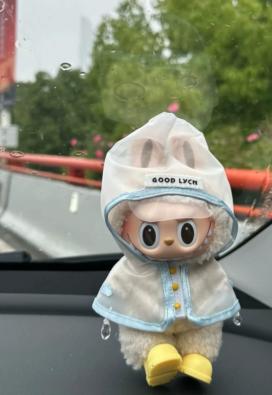 NEW Labubu 10cm Raincoat - Outfit Fits Gen1/2/3 Plush Doll (No Doll)