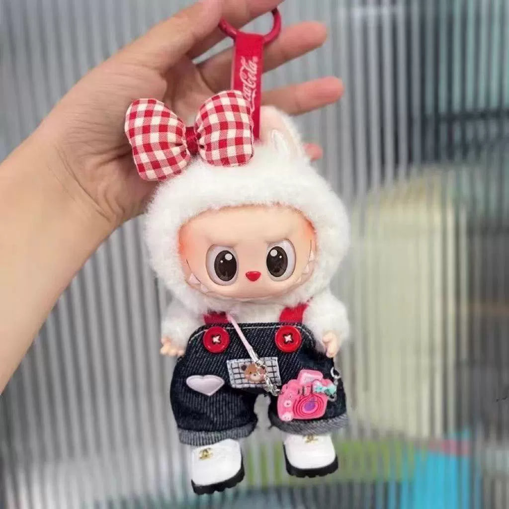 17cm Labubu Outfit Set - Clothes for Series 1/2 Plush Keychain Vinyl Doll Fashion