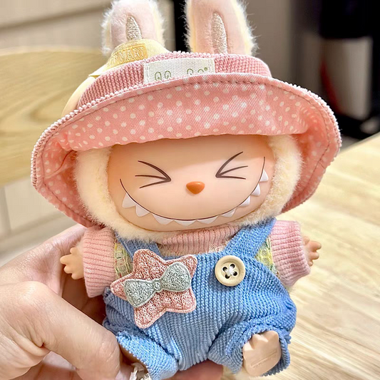 LABUBU Holiday Outfit Set - Christmas & Birthday Dress for 1st/2nd Gen 17cm Vinyl Keychain Figures, Festive Doll Clothes with Seasonal Accessories