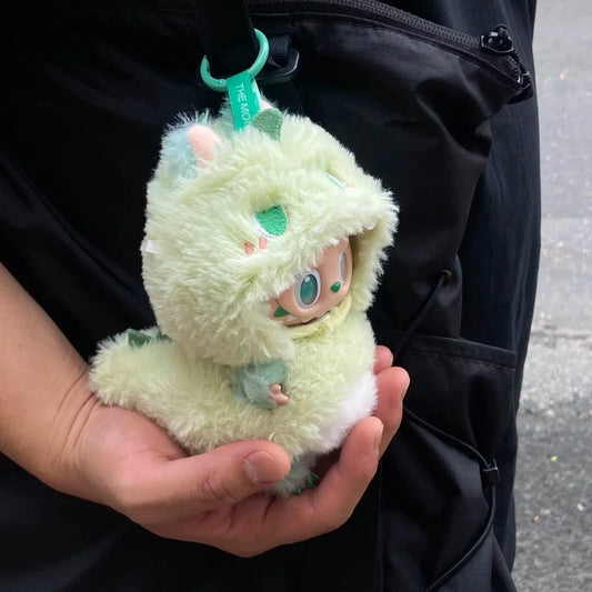 Labubu Dinosaur Outfit Set - 3D Vinyl Costume for Eye-Pleasing Series Dolls