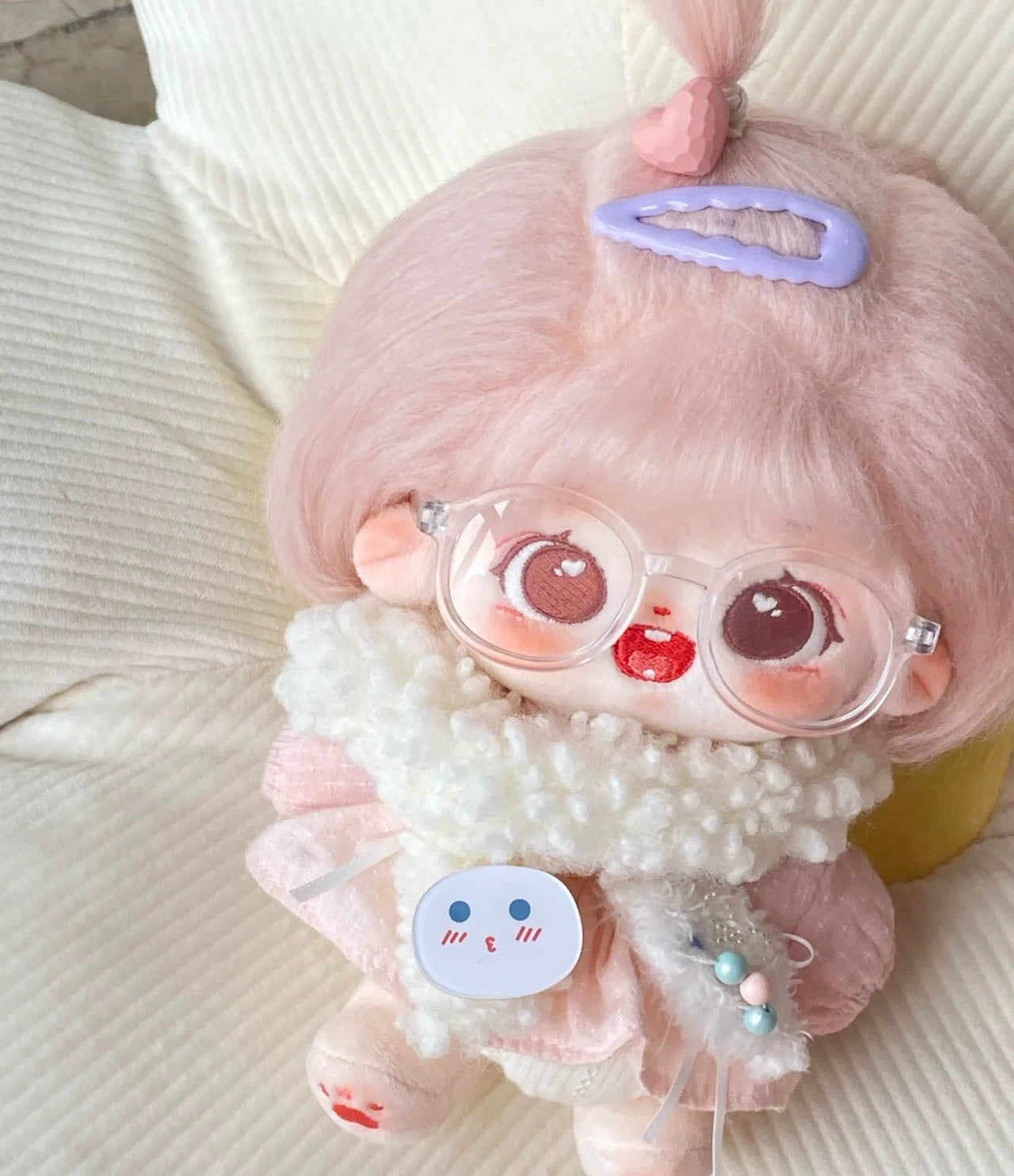 20cm Cotton Doll Glasses | Black Frame with Clear & Colorful Lenses Sunglasses Accessories for Photography Props