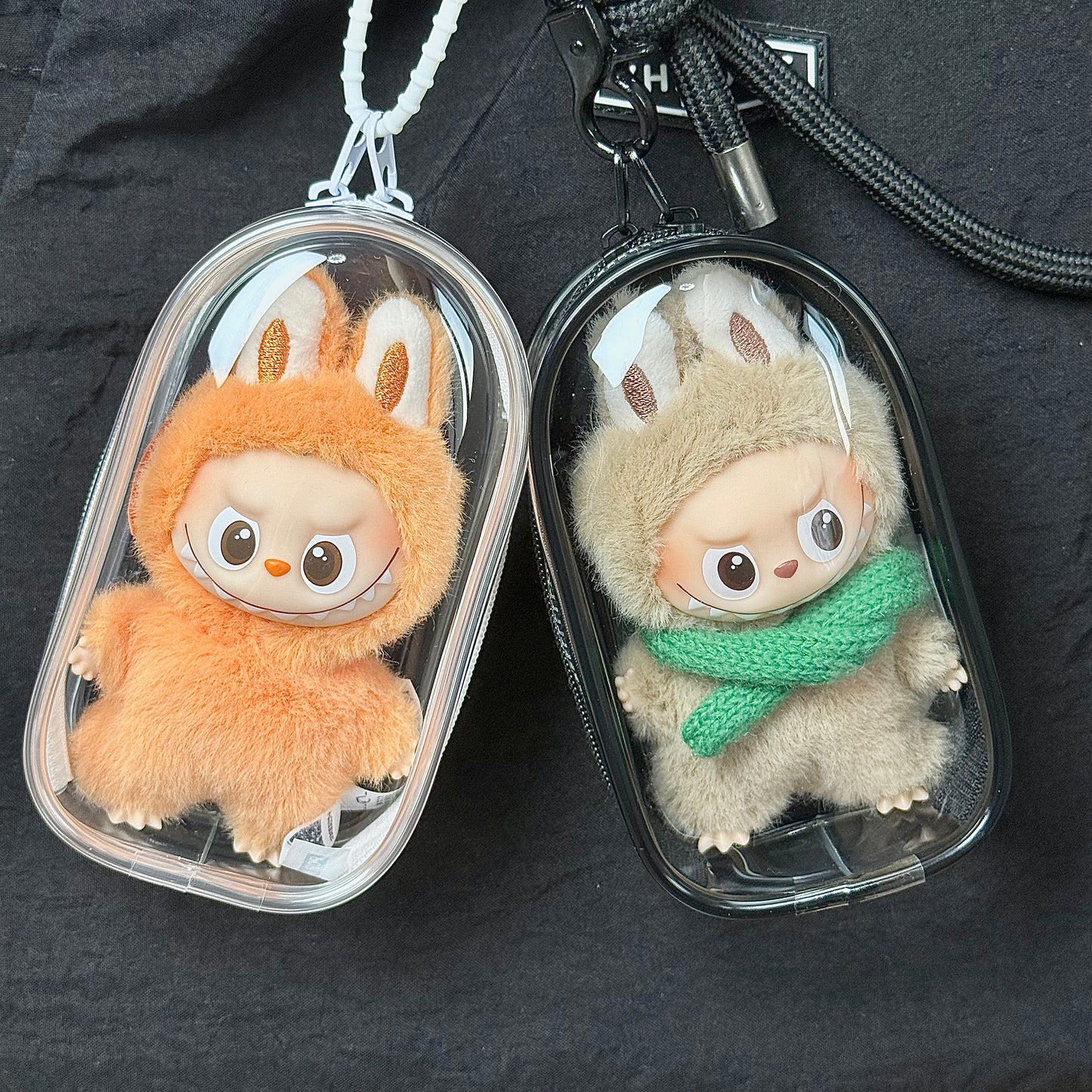 Labubu 4.0 Heart Code Protective Case - Clear Dustproof Carrier for Vinyl Doll Outing