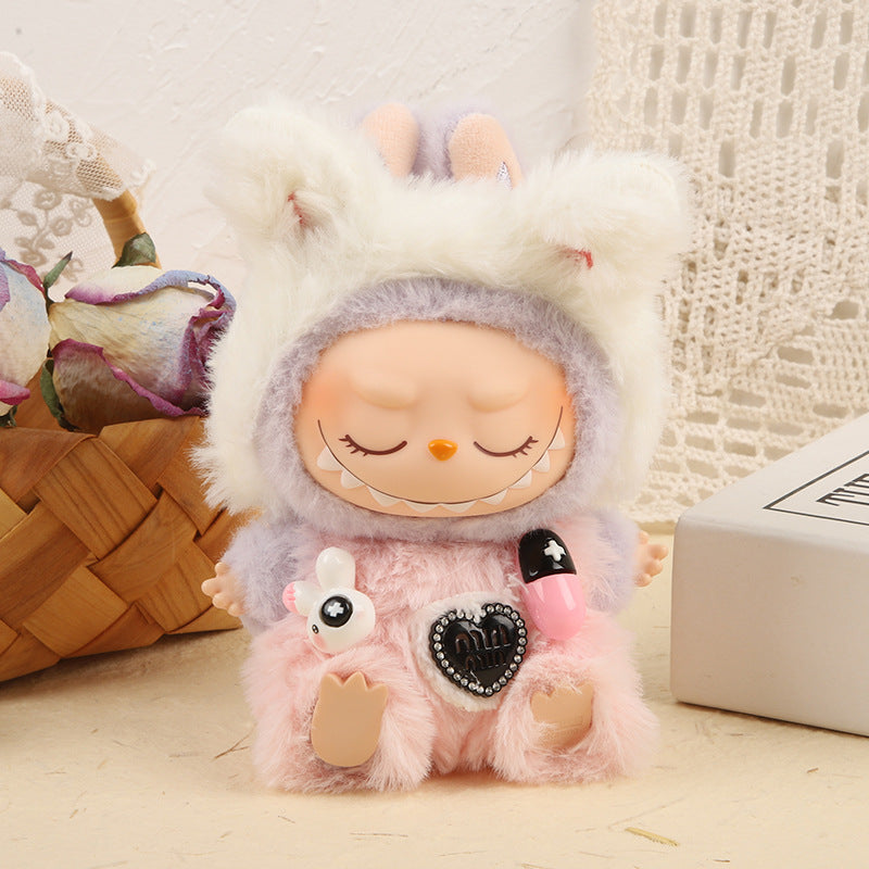 LABUBU Clothes - Kawaii Sandwich Cookie Bear Costume (No Doll) for POP MART Collectors or Display