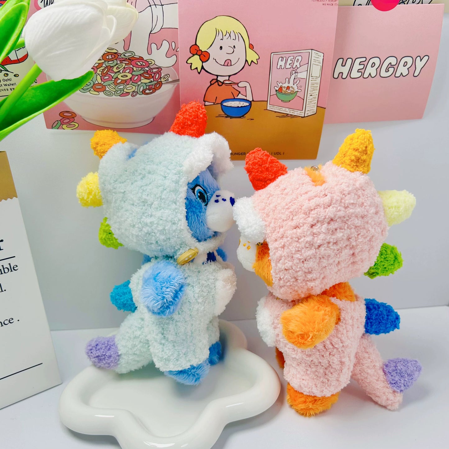Care Bears Rainbow Bear Doll Outfit | Handmade Crocheted Rainbow Dinosaur Clothing