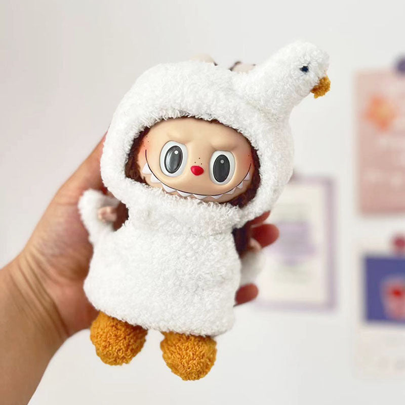 LABUBU Clothes, Stylish Adorable Clothes Outfit - Little Swan (Hat+Sweater+Socks)(No Doll)