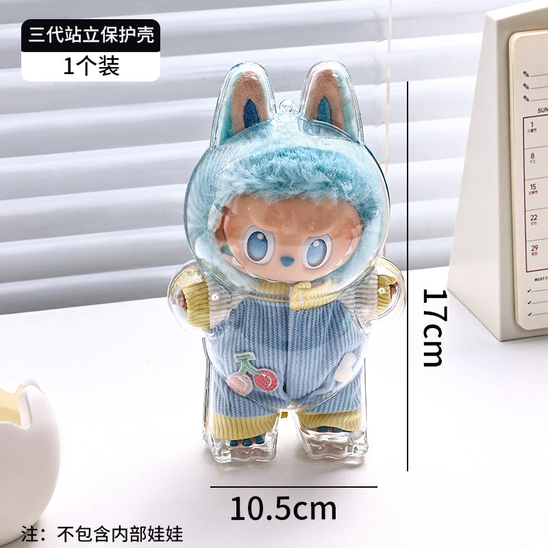 POP MART LABUBU & CRY BABY Dust Cover - Clear Vinyl Face Shield for Display Case & Doll Protection
