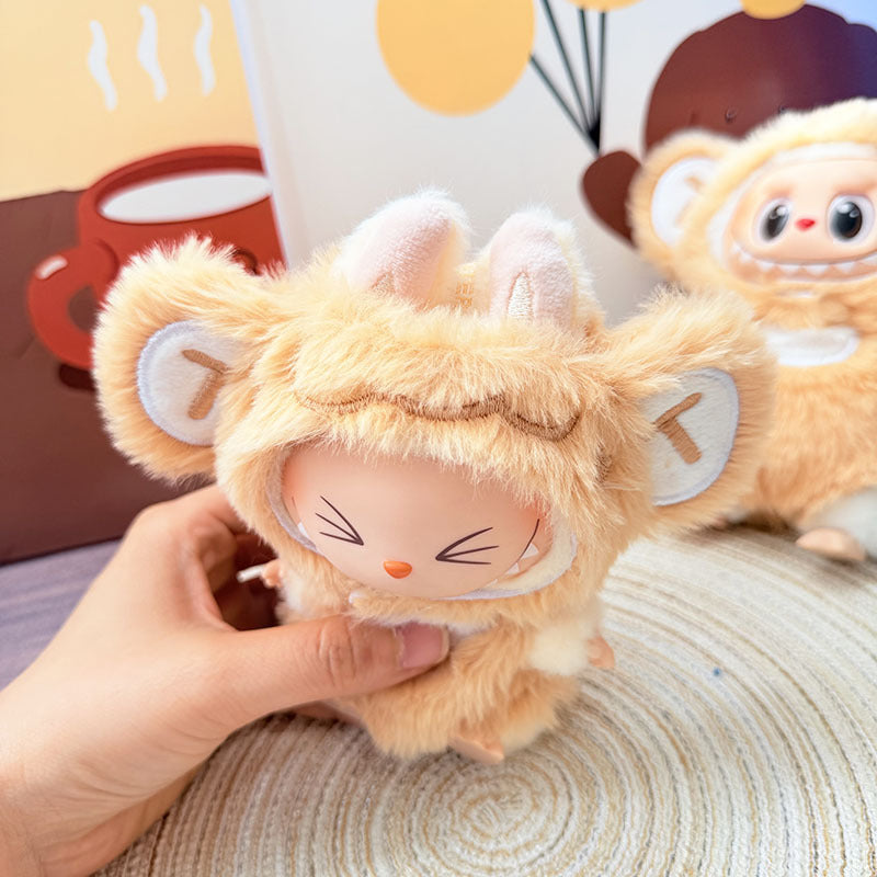 Cute Monkey Clothes for 9-Toothed Cartoon Series 17cm Dolls - Premium Collector's Adjustable Outfit Set, Fantasy Doll Clothing( (Not Include Doll)