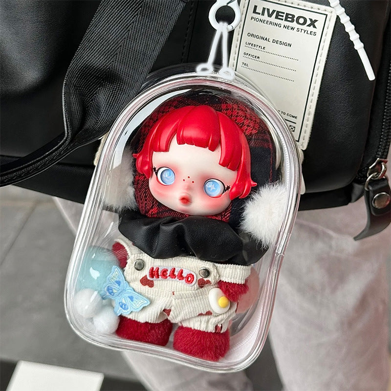 New SP Winter Sonata Protective Case - 15cm Carrier for Labubu Sitting Party Doll