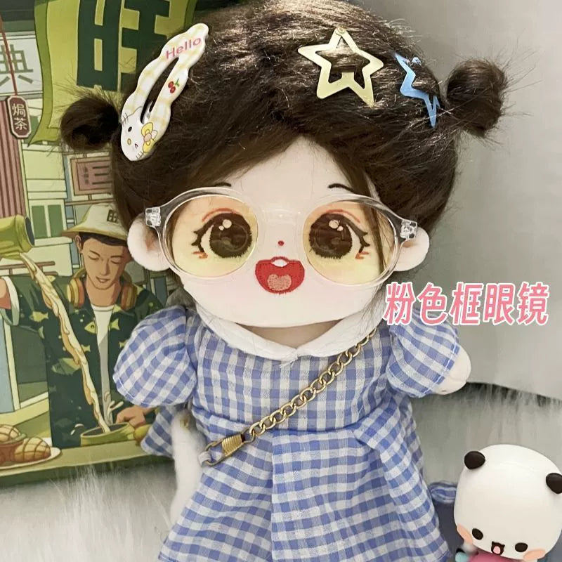 20cm Cotton Doll Glasses - Cute Character Accessories for Photo Props & Display