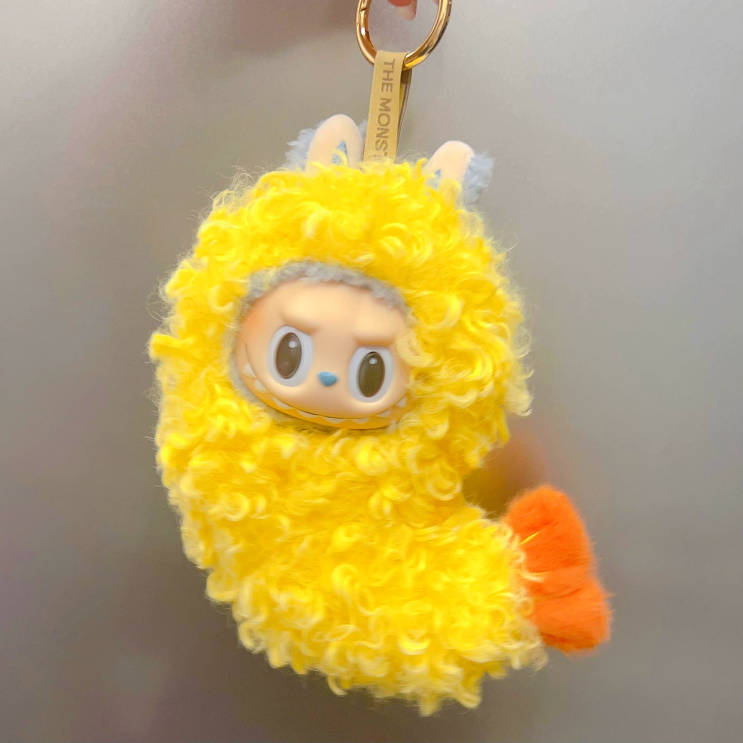 Handmade LABUBU 'Tempura Shrimp' Pullover Outfit - Complete Crochet Costume for 1st/2nd/3rd Gen Vinyl Keychain Figures, Cute Food-Themed Doll Clothing