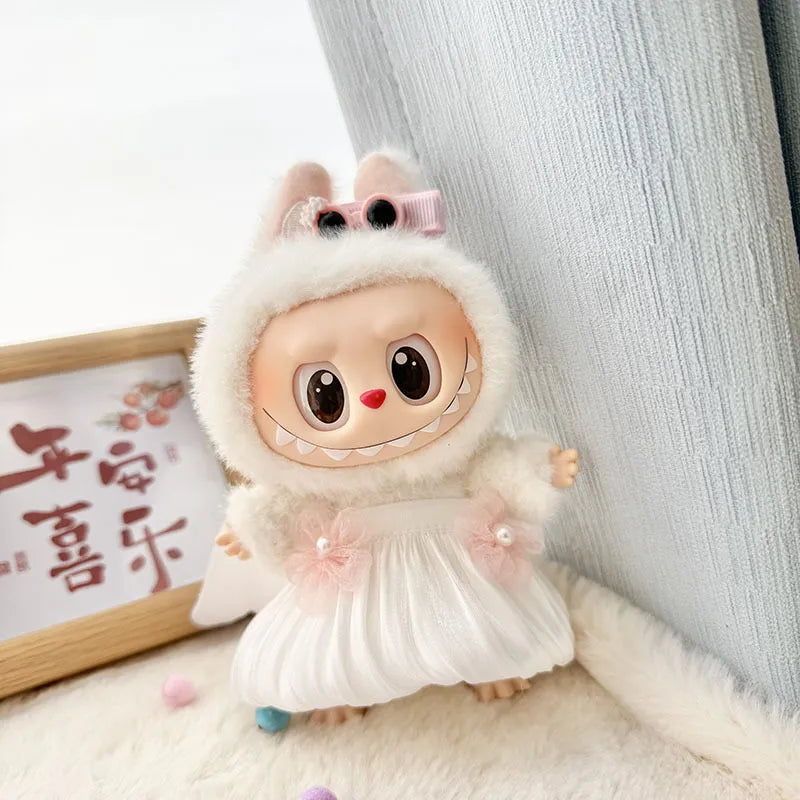Labubu Halloween Outfit - Devil & Angel Set for Keychain Doll Clothes