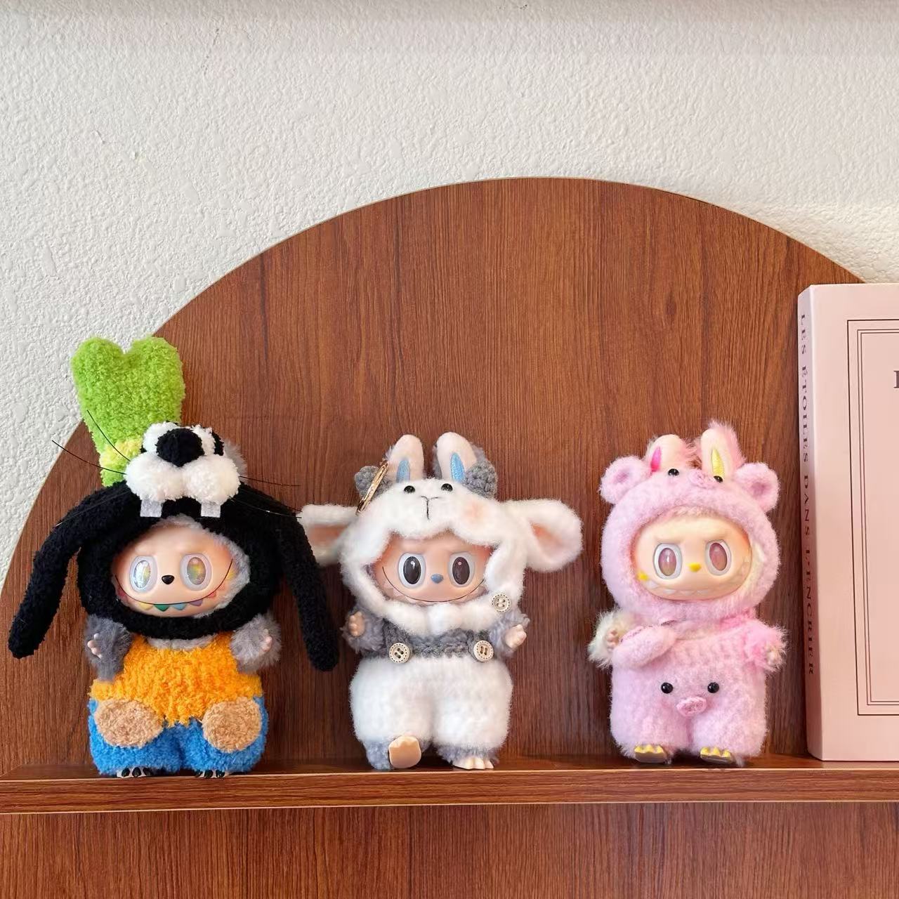 17cm Labubu Knit Doll Clothes | Handmade Crocheted Outfit Set | Fits 1st-3rd Gen Keychain/Plush Figures