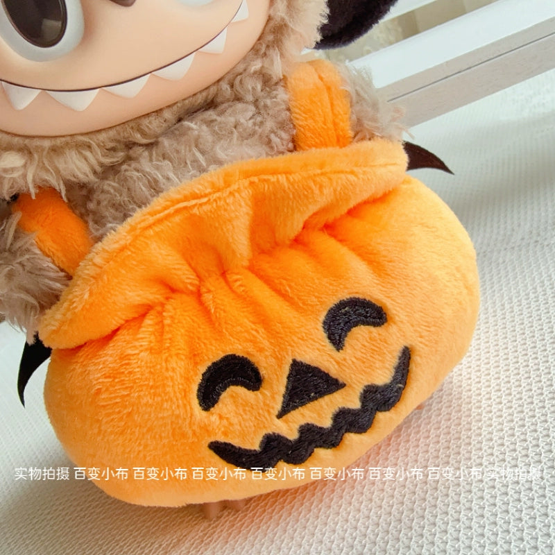 Labubu Gen 1-3 Halloween Pumpkin Outfit Set for Sitting Party Vinyl Dolls | Festival Costume Change (Clothes Only)