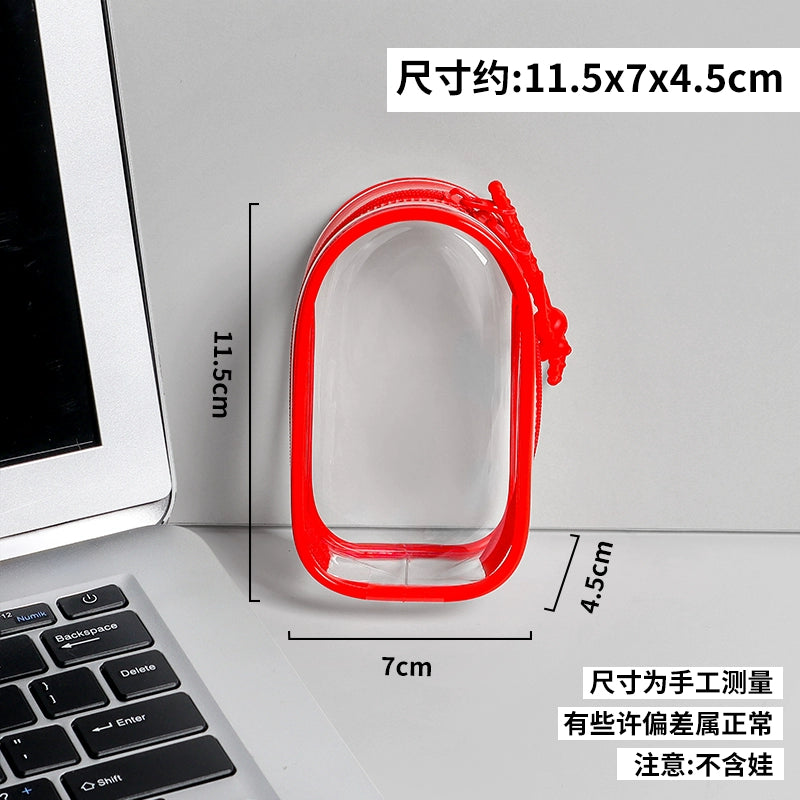 POP MART Labubu 4.0 Heart Code Case - Clear Dust Cover for Series Vinyl Figure Protection