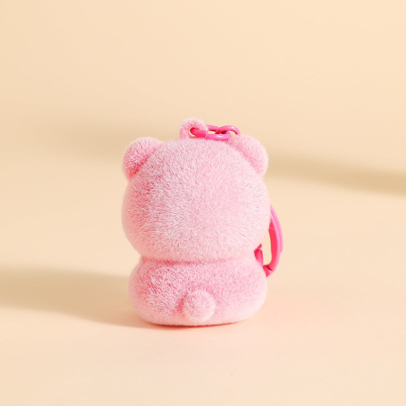 Pink Fluffy LABUBU Keychain - Cute & Soft Charm Gift Suitable for Car & Bag