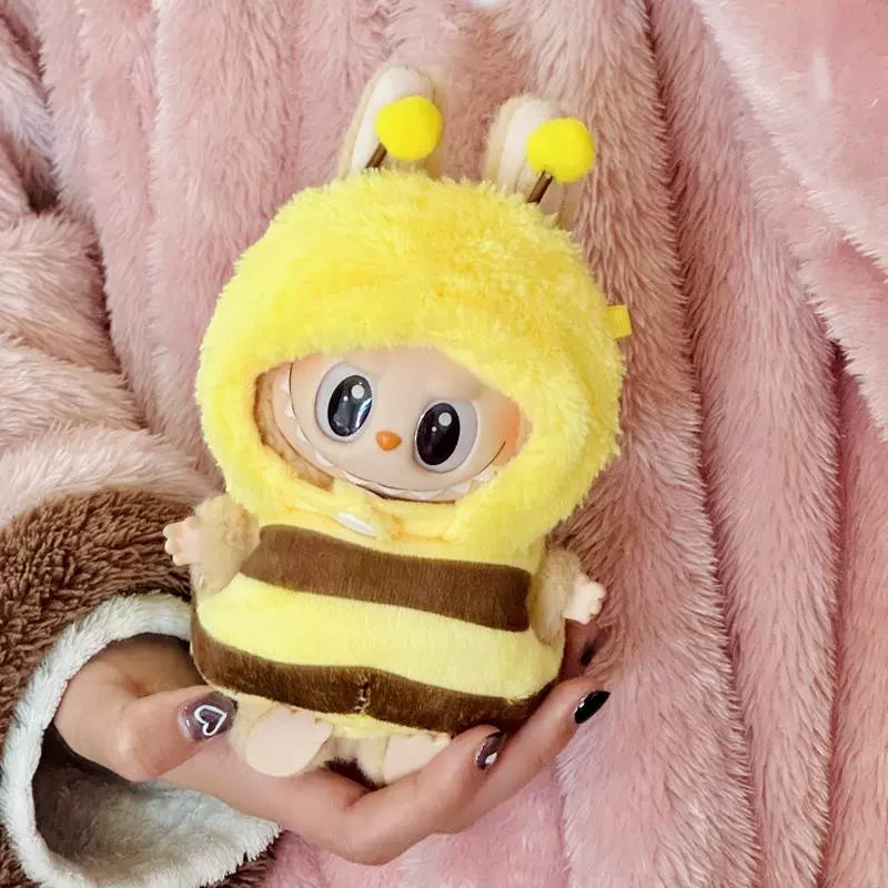 Dinosaur/Bee/Shark 3D Outfit for Labubu Plush Dolls - Cotton Doll Clothes