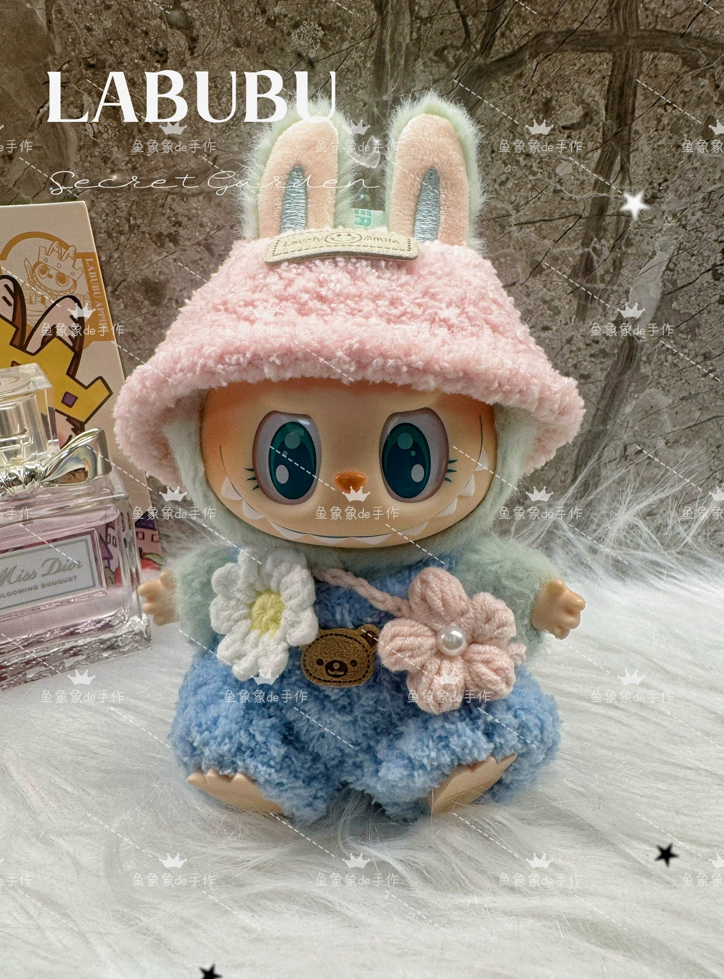 Labubu Handmade Knitted Little Spring Field Outfit Set for Vinyl Blind Box Dolls
