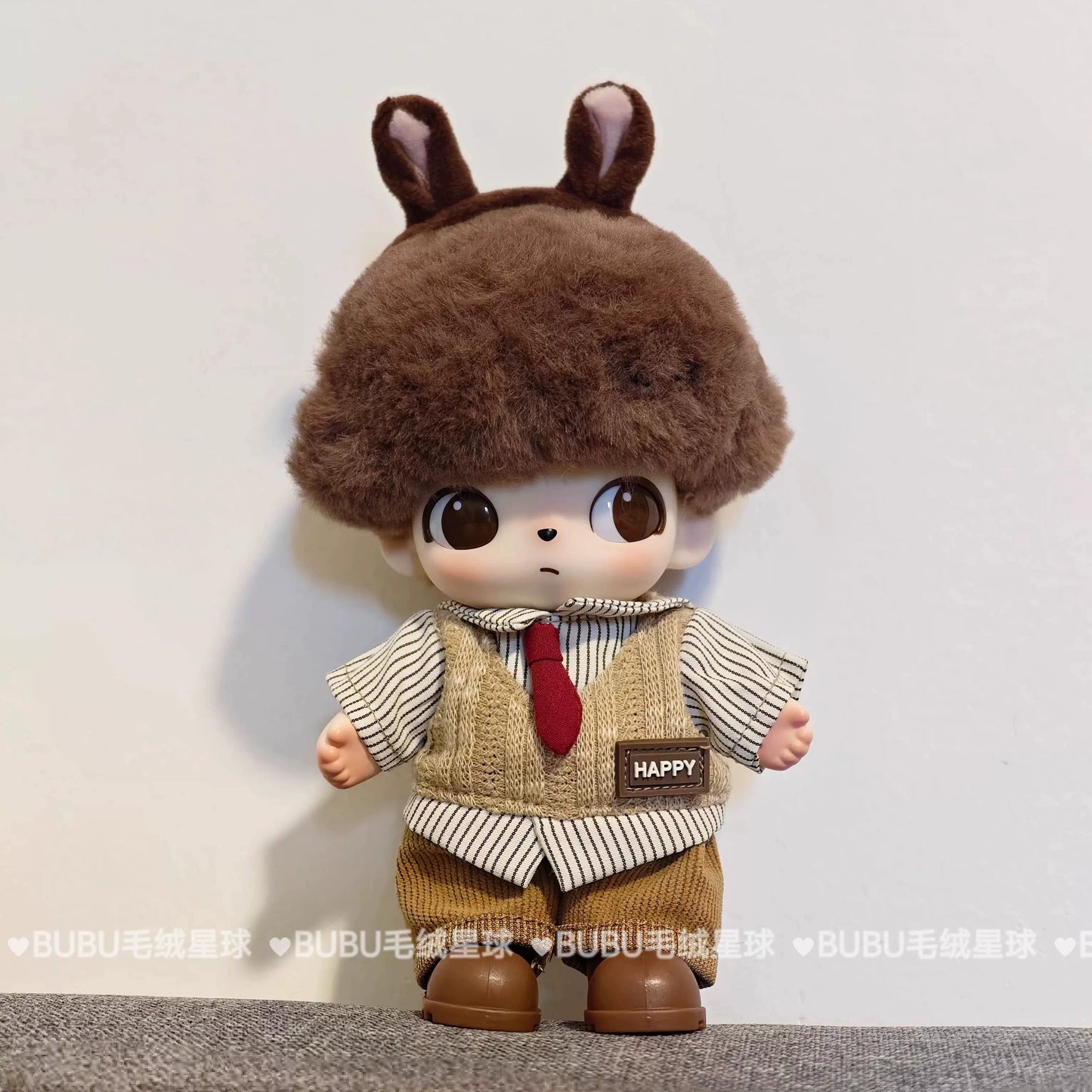DIMOO World x Chip'n'Dale Outfit - Acorn-Themed Knit Set for 10cm Vinyl Dolls