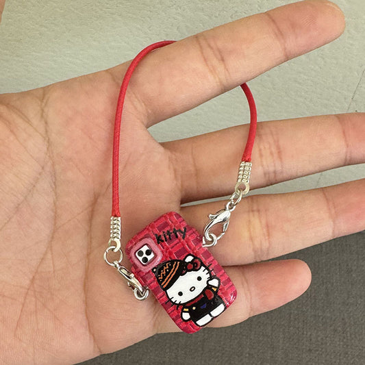 Mini LABUBU Phone Strap - Kawaii LABUBU Pendant for Keychains & Bags - Perfect for POP MART Blind Box Fans & Collectors
