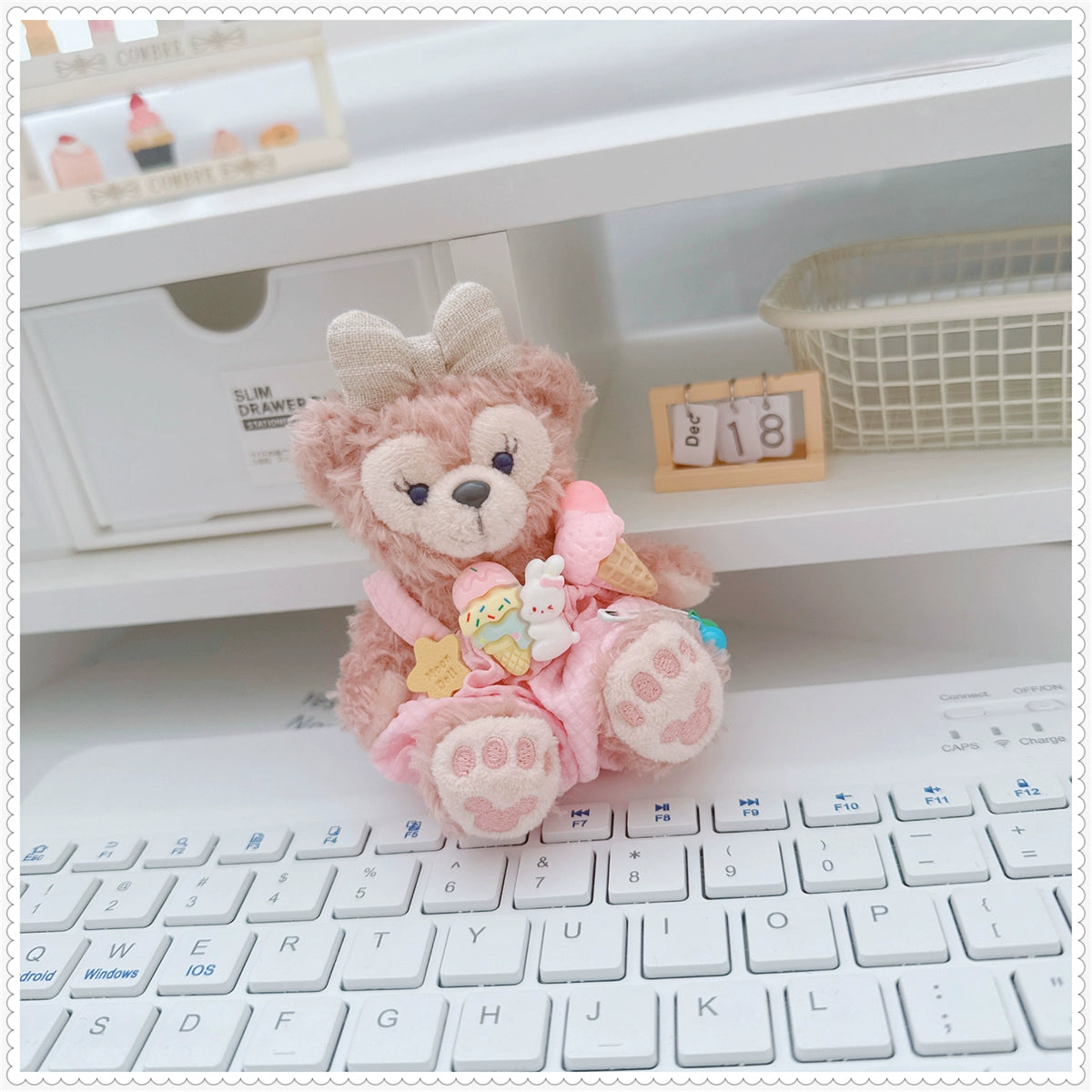 Labubu LinaBell StellaLou Outfit - Ice Cream Overalls Change Clothes for Keychain Doll