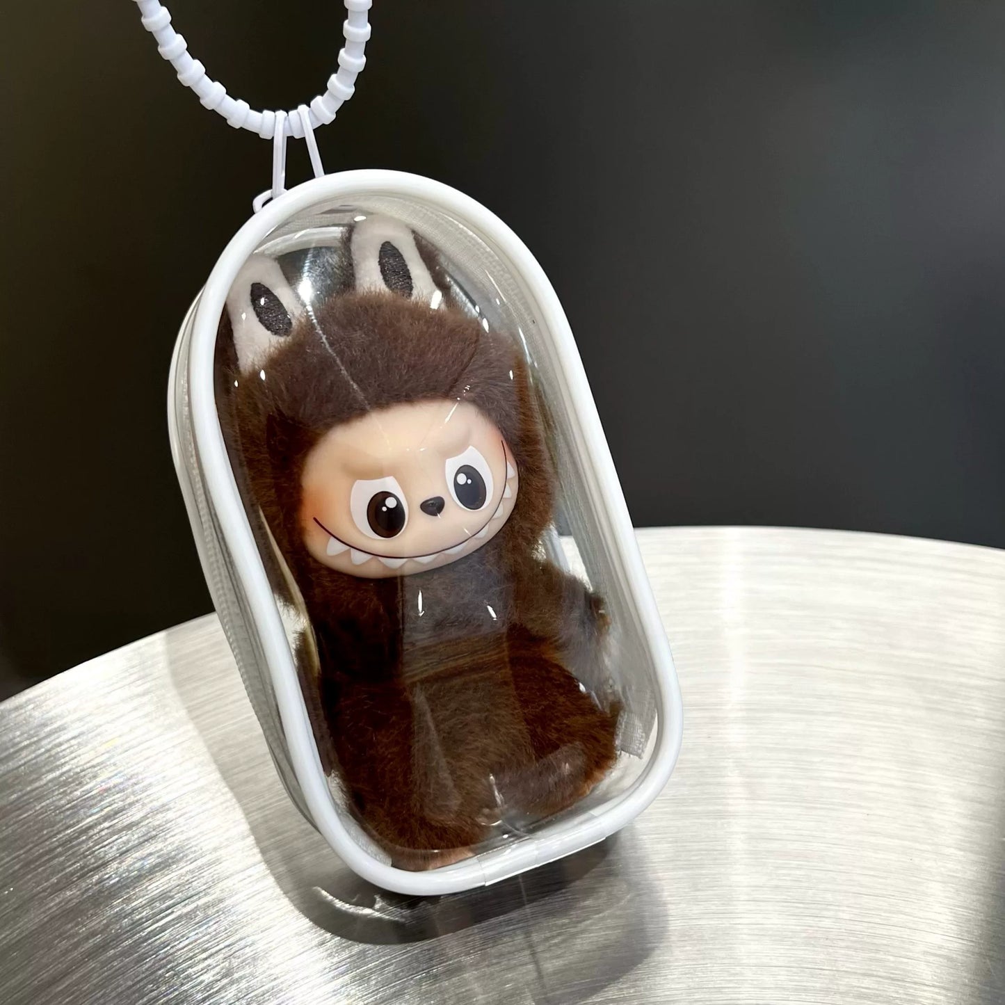 New Labubu 4.0 Heart Code Case - Hard Shell Carrier for Mini Plush & Vinyl Figure