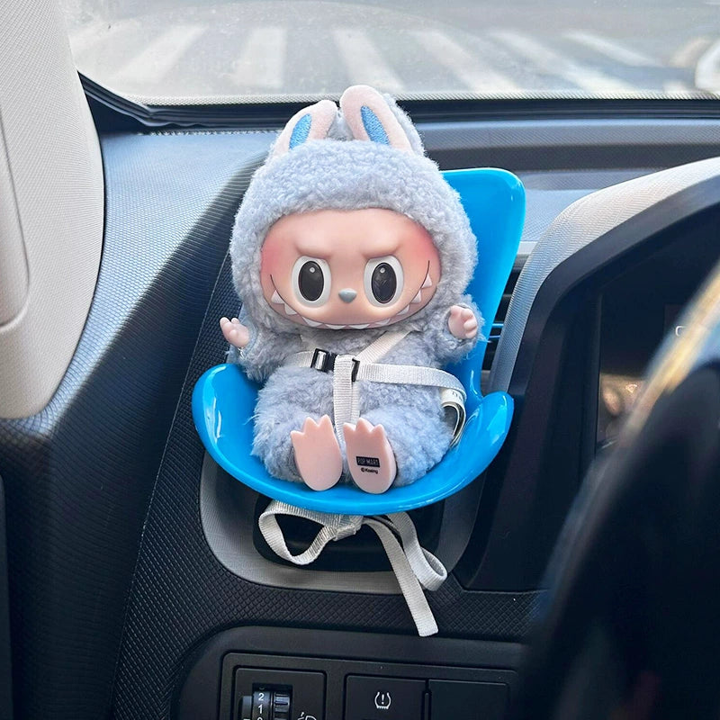 Labubu Car Ornament | Air Vent Clip, Dashboard & Safety Seat Decor – Essential In-Car Accessories