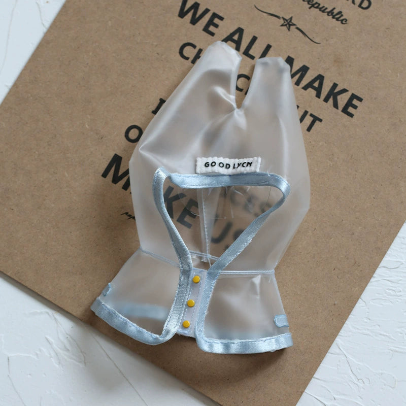 17cm LABUBU Transparent Raincoat | Doll Clothes | Without Shoes