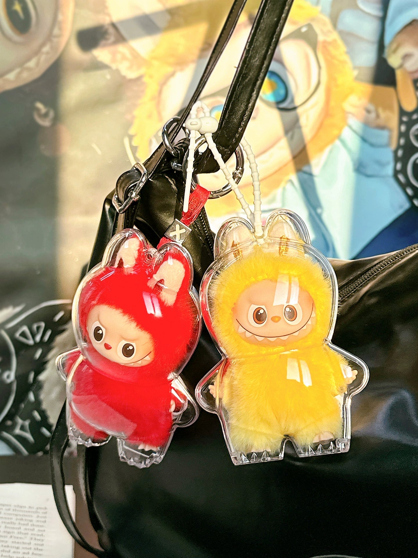 10.5cm Labubu 4th Gen Heart Code Collection Clear Acrylic Protective Case | Hard Shell Dust-Proof Collectible Carrier for Mini Keychain Charms