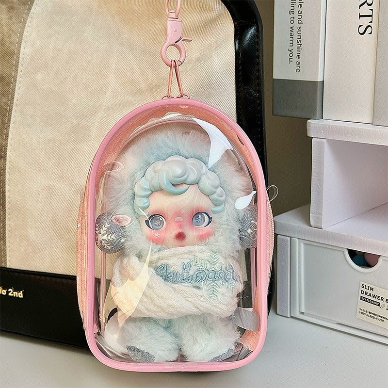 New SP Winter Sonata Protective Case - 15cm Carrier for Labubu Sitting Party Doll