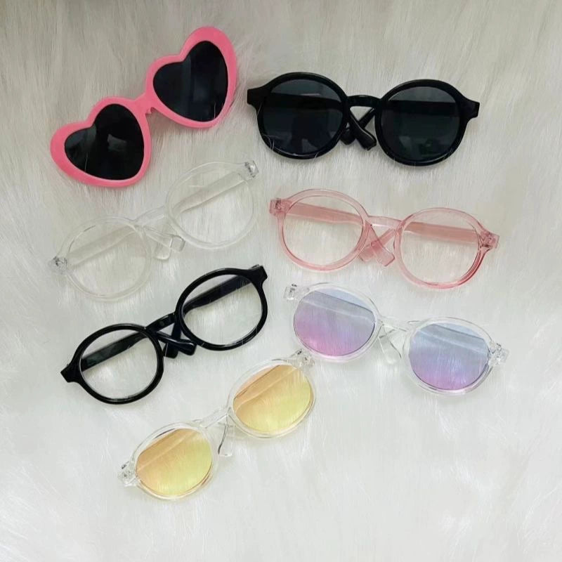 20cm Cotton Doll Glasses - Cute Character Accessories for Photo Props & Display